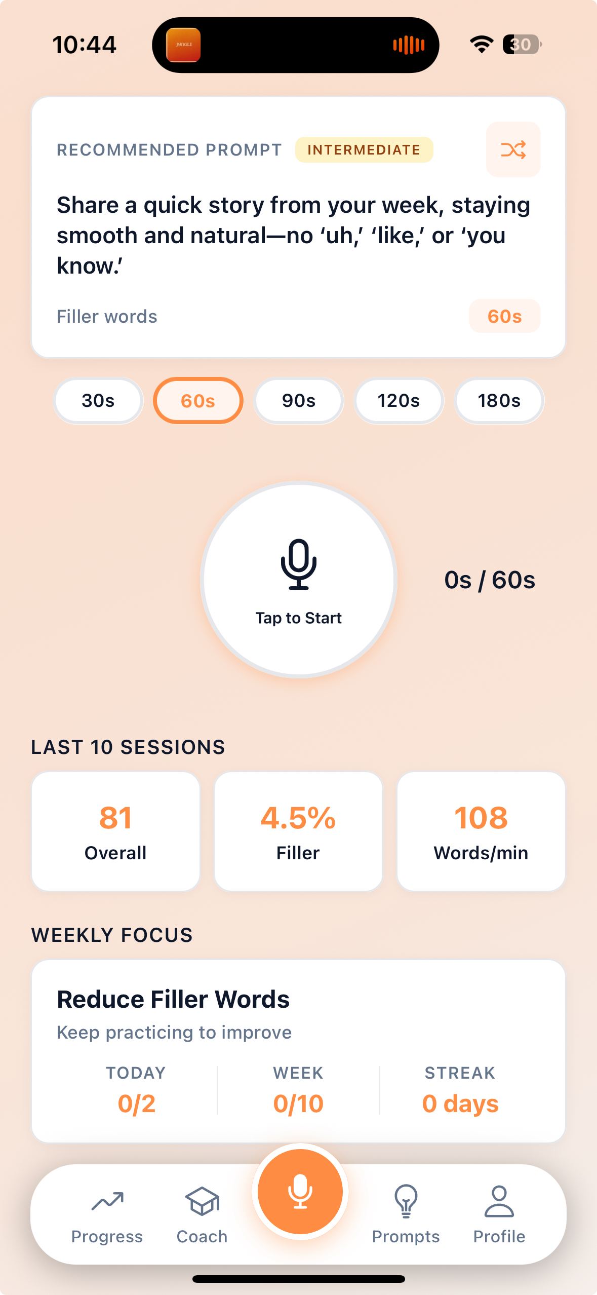 AI Talk Coach Mobile App